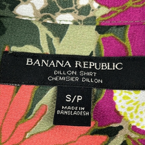 Banana Republic Green Floral Sleeveless Dillon Shirt - Picture 2 of 10